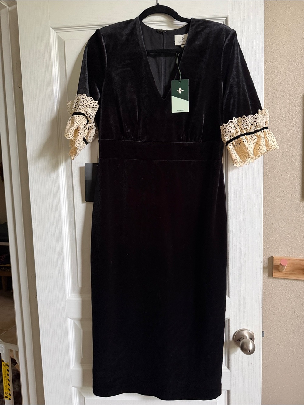 Tuckernuck Black Velvet Midi Dress